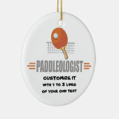 Ornement Rond En Céramique Drôle Ping Pong (Droite)