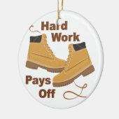 Ornement Rond En Céramique Dur labeur (Gauche)