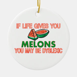 Ornement Rond En Céramique Dyslexie de melon