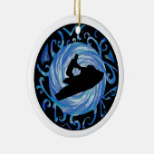 ORNEMENT ROND EN CÉRAMIQUE EAU LIBRE JETSKIING (Droite)