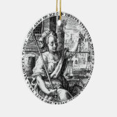 Ornement Rond En Céramique Échelles de justice (Droite)