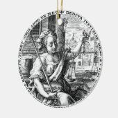 Ornement Rond En Céramique Échelles de justice (Gauche)