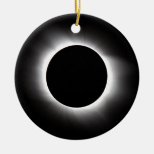 Ornement Rond En Céramique Éclipse solaire