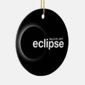 Ornement Rond En Céramique Éclipse solaire totale 2017 (Droite)