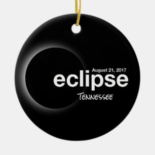 Ornement Rond En Céramique Éclipse solaire totale 2017 - Tennessee