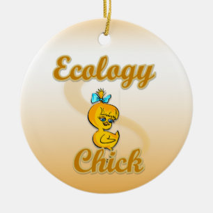 Ornement Rond En Céramique Écologie Chick