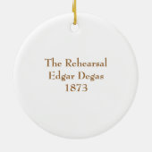 Ornement Rond En Céramique Edgar Degas (Dos)