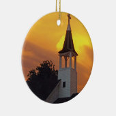 Ornement Rond En Céramique Église de pays (Droite)