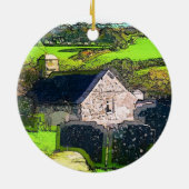 ORNEMENT ROND EN CÉRAMIQUE ÉGLISE RURALE (Dos)