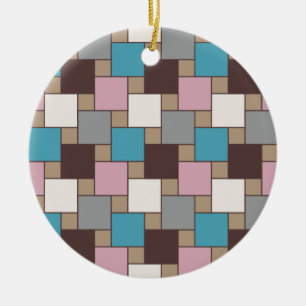 Ornement Rond En Céramique Élégant nectar rose