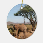 Ornement Rond En Céramique Elephant à la réserve nationale de Samburu (Gauche)