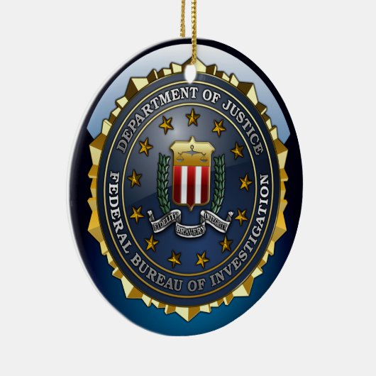 Ornement Rond En Céramique Emblème de FBI (Droite)