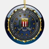 Ornement Rond En Céramique Emblème de FBI (Devant)