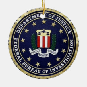 Ornement Rond En Céramique Emblème de FBI