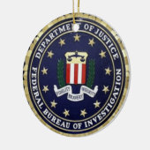 Ornement Rond En Céramique Emblème de FBI (Gauche)