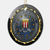 Ornement Rond En Céramique Emblème de FBI (Gauche)
