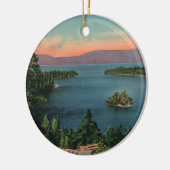 Ornement Rond En Céramique Emerald Bay - Lake Tahoe Orament (Gauche)