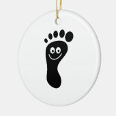 Ornement Rond En Céramique Empreinte de pas (Gauche)