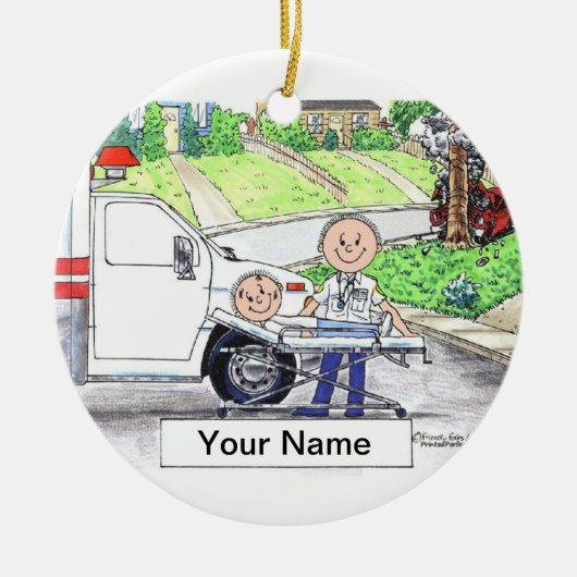 Ornement Rond En Céramique EMT - Mâle (Devant)