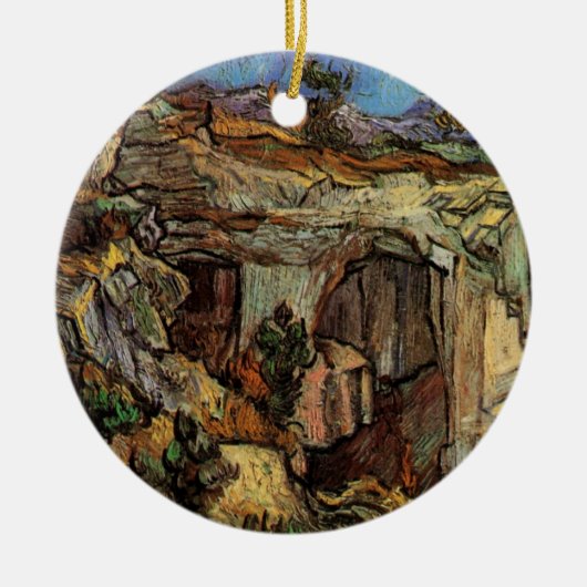 Ornement Rond En Céramique Entrée de la carrière, Saint-Remy par Vincent van (Devant)