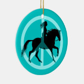 Ornement Rond En Céramique équestre (Droite)