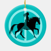 Ornement Rond En Céramique équestre (Dos)