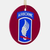 Ornement Rond En Céramique Équipe de combat de l'armée 173rd (Droite)