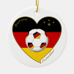 Ornement Rond En Céramique Equipe nationale de l'ALLEMAGNE FOOTBALL 2014 et