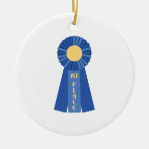 Ornement Rond En Céramique ęr Placez le ruban