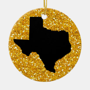 Ornement Rond En Céramique États-Unis Texas - SRF