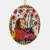 ORNEMENT ROND EN CÉRAMIQUE ETERNEL LOVE VALENTINE'S DAY PARCHMENT (Droite)