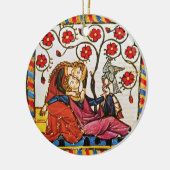 ORNEMENT ROND EN CÉRAMIQUE ETERNEL LOVE VALENTINE'S DAY PARCHMENT (Gauche)