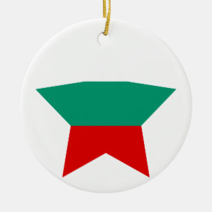 Ornement Rond En Céramique Étoile de la Bulgarie