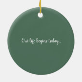 Ornement Rond En Céramique Eucalyptus Envy Wreath Mariage Keepsaké (Dos)