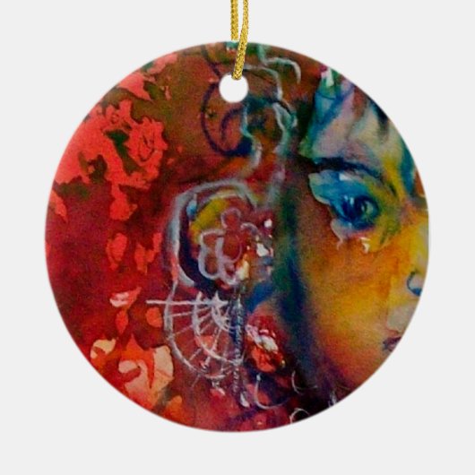 Ornement Rond En Céramique EXCALIBUR, REINE DE L'Imaginaire ÉPÉE MAGIQUE Roug (Devant)