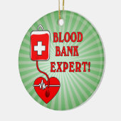 ORNEMENT ROND EN CÉRAMIQUE EXPERT EN BANQUE SANGUINE (Gauche)