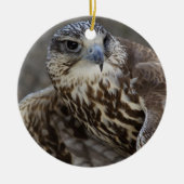 Ornement Rond En Céramique Faucon (Devant)