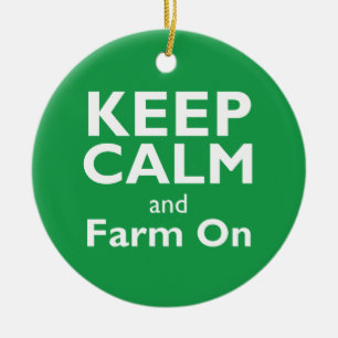 Ornement Rond En Céramique Ferme dessus