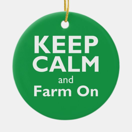 Ornement Rond En Céramique Ferme dessus (Devant)