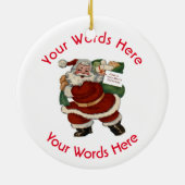 Ornement Rond En Céramique Fierce Chinese Dragon Custom Christmas Ornament (Dos)