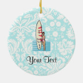 Ornement Rond En Céramique Fille de surfer (Dos)