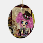 Ornement Rond En Céramique Fille Noël (Droite)