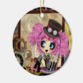 Ornement Rond En Céramique Fille Noël (Gauche)