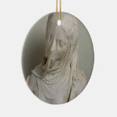 Ornement Rond En Céramique Fille voilée (marbre) (Droite)