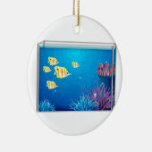 Ornement Rond En Céramique FishTank tropical (Droite)