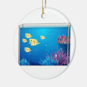 Ornement Rond En Céramique FishTank tropical (Gauche)