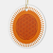 Ornement Rond En Céramique Fleur de design en direct / ensoleillé (Gauche)