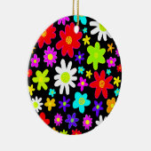 Ornement Rond En Céramique Fleurs colorées (Droite)