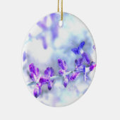 Ornement Rond En Céramique Fleurs violettes (Droite)