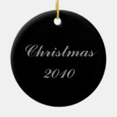 Ornement Rond En Céramique Flocon de neige argenté sur l'ornement en (Dos)